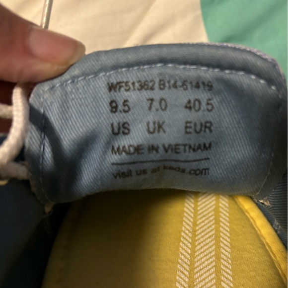 Keds blue and white stripe canvas boat shoes size 9.5 - Picture 3 of 5